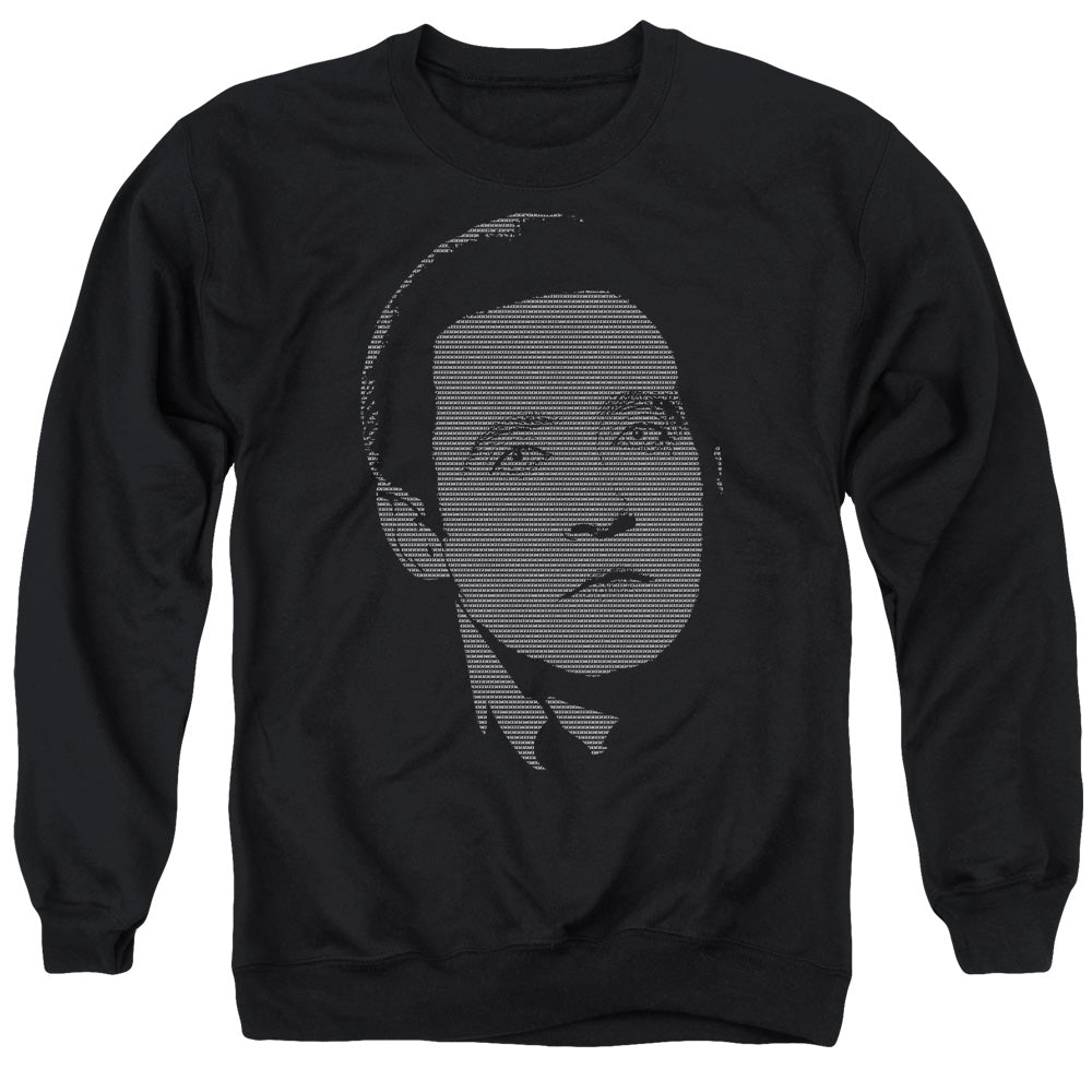 STAR TREK/DATA&#39;S DATA - ADULT CREWNECK SWEATSHIRT - BLACK