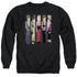 STAR TREK/THE CAPTAINS - ADULT CREWNECK SWEATSHIRT - BLACK
