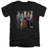 STAR TREK/THE CAPTAINS - S/S ADULT V-NECK 30/1 - BLACK