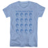 STAR TREK/MANY MOODS OF SPOCK - S/S WOMENS TEE - CAROLINA BLUE