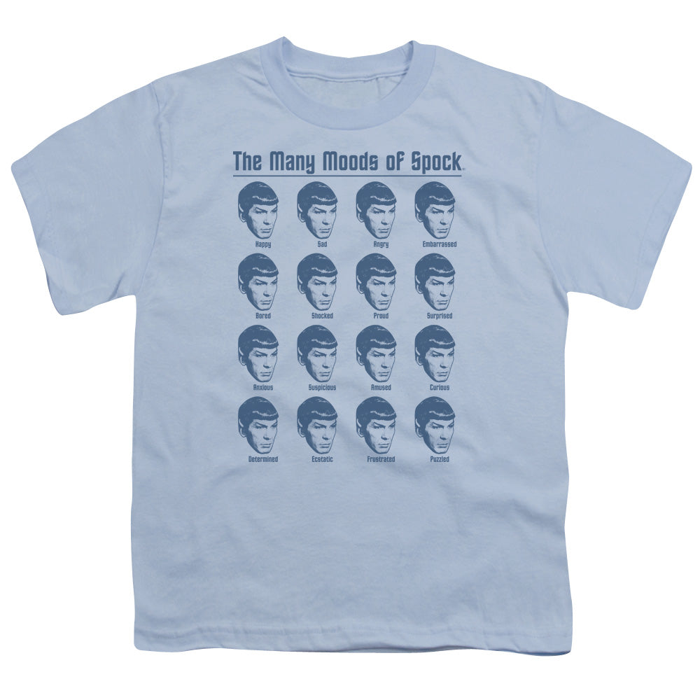 STAR TREK/MANY MOODS OF SPOCK - S/S YOUTH 18/1 - CAROLINA BLUE