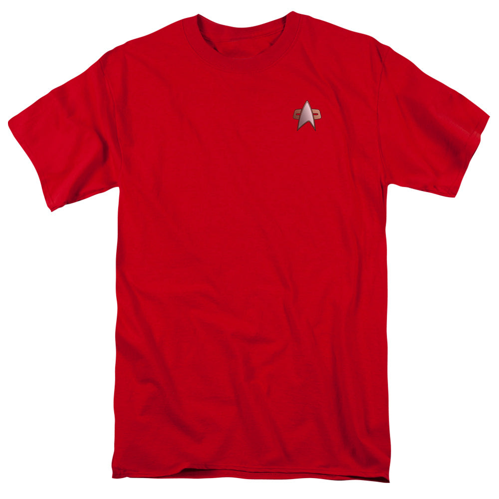 STAR TREK/DS9 COMMAND EMBLEM - S/S ADULT 18/1 - RED