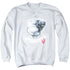 STAR TREK/BORG HEAD - ADULT CREWNECK SWEATSHIRT - WHITE