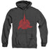 STAR TREK/KLINGON LOGO - ADULT HEATHER HOODIE - BLACK