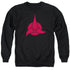 STAR TREK/KLINGON LOGO - ADULT CREWNECK SWEATSHIRT - BLACK