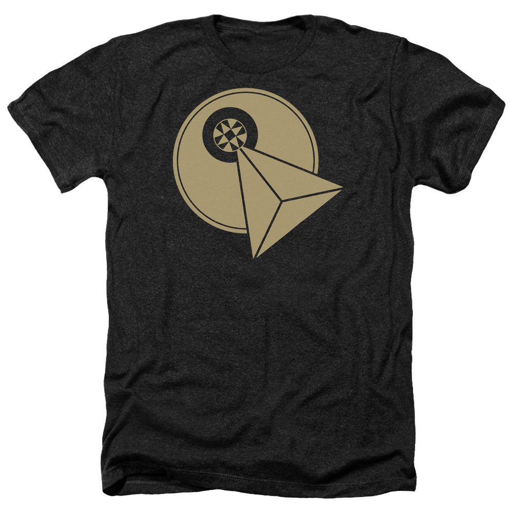 STAR TREK/VULCAN LOGO - ADULT HEATHER - BLACK