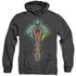 STAR TREK/CARDASSIAN LOGO - ADULT HEATHER HOODIE - BLACK