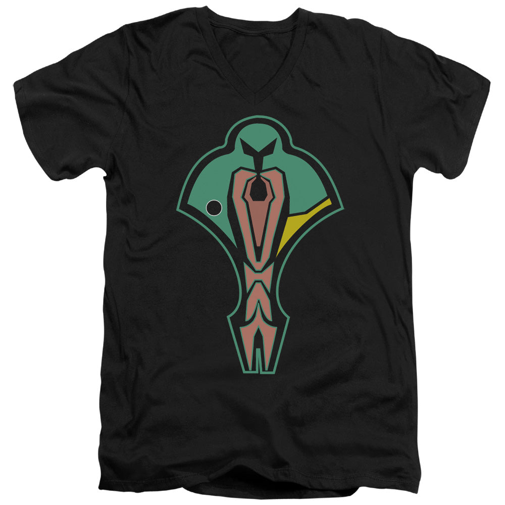 STAR TREK/CARDASSIAN LOGO - S/S ADULT V-NECK 30/1 - BLACK
