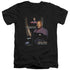 STAR TREK/CAPTAIN SISKO - S/S ADULT V-NECK 30/1 - BLACK