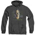 STAR TREK/DATA - ADULT HEATHER HOODIE - BLACK