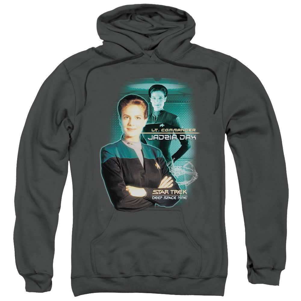 STAR TREK/JADZIA DAX - ADULT PULLOVER HOODIE - CHARCOAL