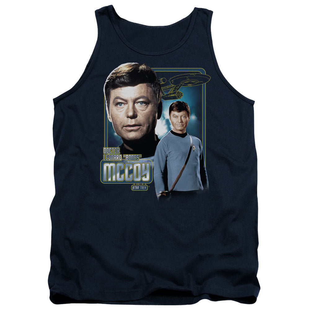 STAR TREK/DOCTOR MCCOY - ADULT TANK - NAVY