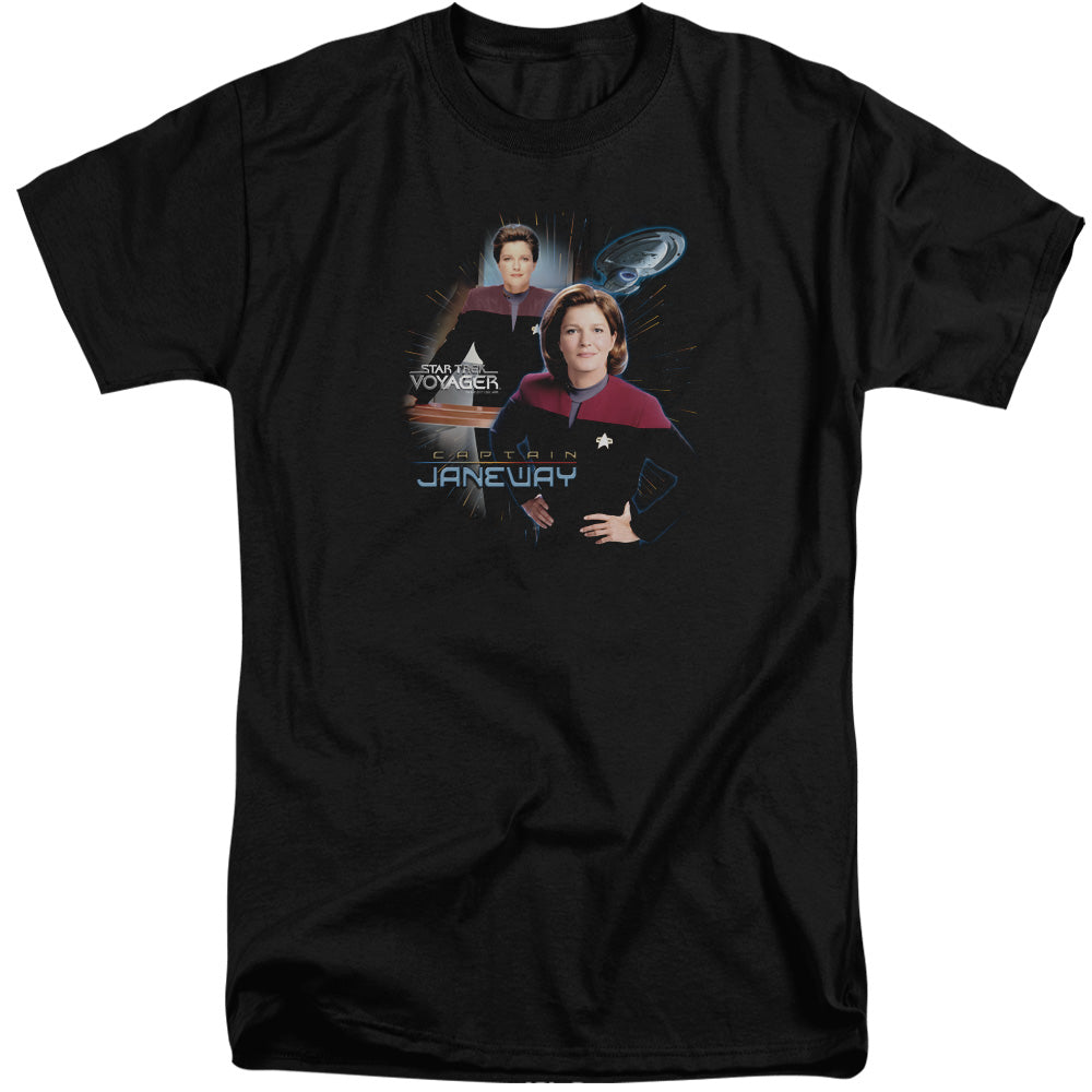 STAR TREK/CAPTAIN JANEWAY - S/S ADULT TALL 18/1 - BLACK
