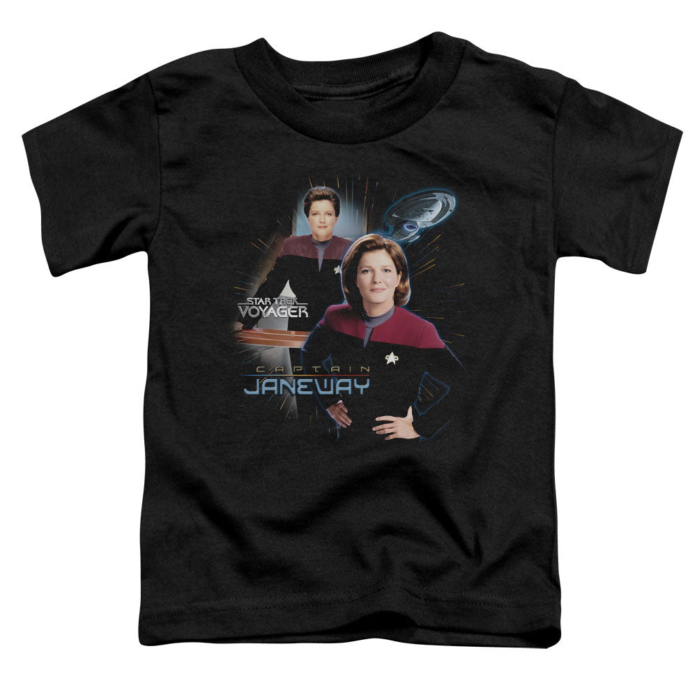 STAR TREK/CAPTAIN JANEWAY - S/S TODDLER TEE - BLACK