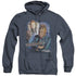STAR TREK/NEELIX - ADULT HEATHER HOODIE - NAVY