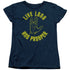 STAR TREK/LIVE LONG HAND - S/S WOMENS TEE - NAVY