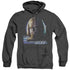 STAR TREK/TNG WORF - ADULT HEATHER HOODIE - BLACK