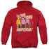 STAR TREK/MAN IN UNIFORM - ADULT PULLOVER HOODIE - RED