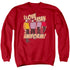 STAR TREK/MAN IN UNIFORM - ADULT CREWNECK SWEATSHIRT - RED