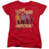 STAR TREK/MAN IN UNIFORM - S/S WOMENS TEE - RED