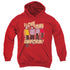 STAR TREK/MAN IN UNIFORM - YOUTH PULLOVER HOODIE - RED