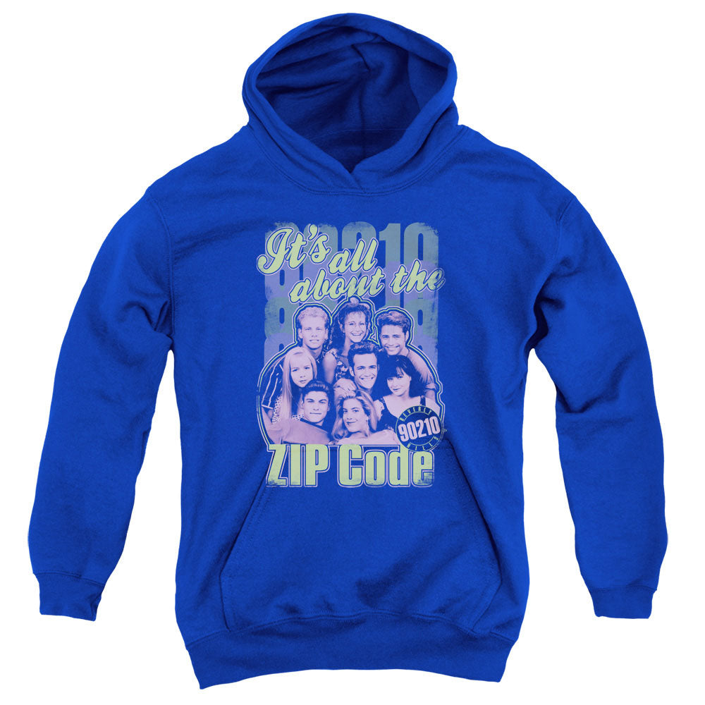 90210/ZIP CODE - YOUTH PULLOVER HOODIE - ROYAL BLUE