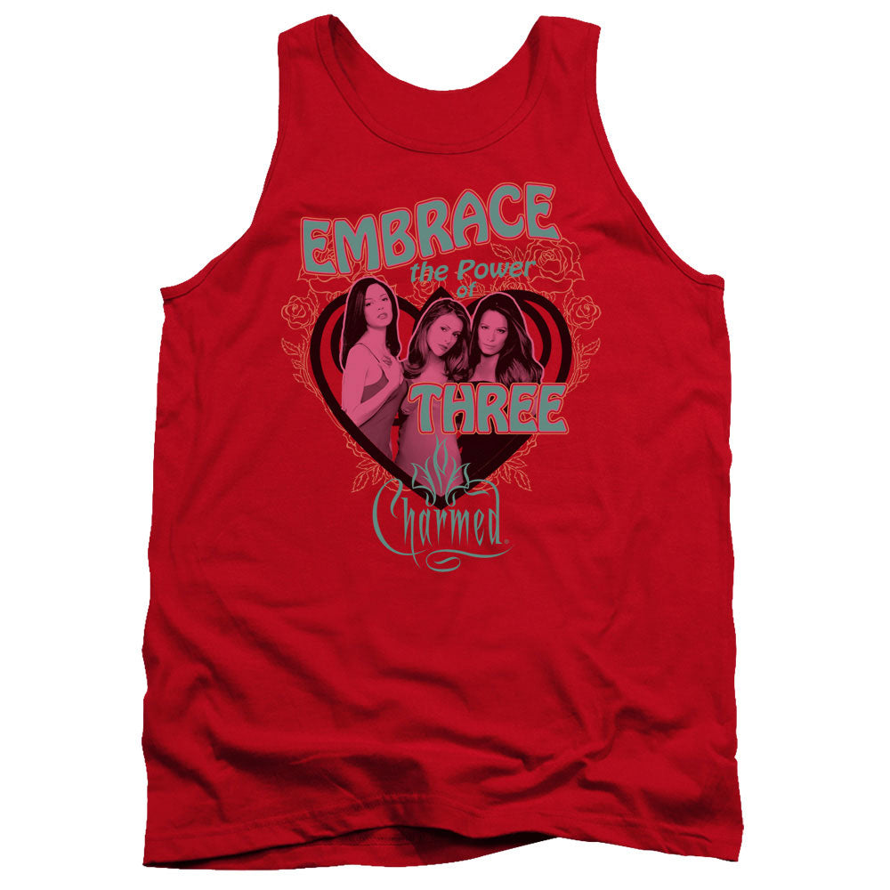 CHARMED/EMBRACE THE POWER - ADULT TANK - RED