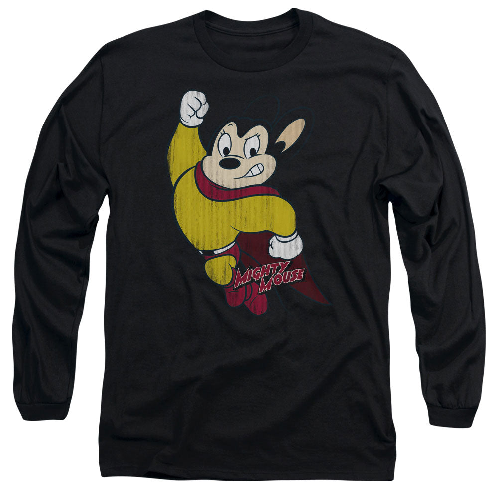 MIGHTY MOUSE/CLASSIC HERO - L/S ADULT 18/1 - BLACK