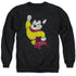 MIGHTY MOUSE/CLASSIC HERO - ADULT CREWNECK SWEATSHIRT - BLACK