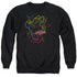 MIGHTY MOUSE/NEON HERO - ADULT CREWNECK SWEATSHIRT - BLACK