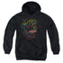 MIGHTY MOUSE/NEON HERO - YOUTH PULLOVER HOODIE - BLACK
