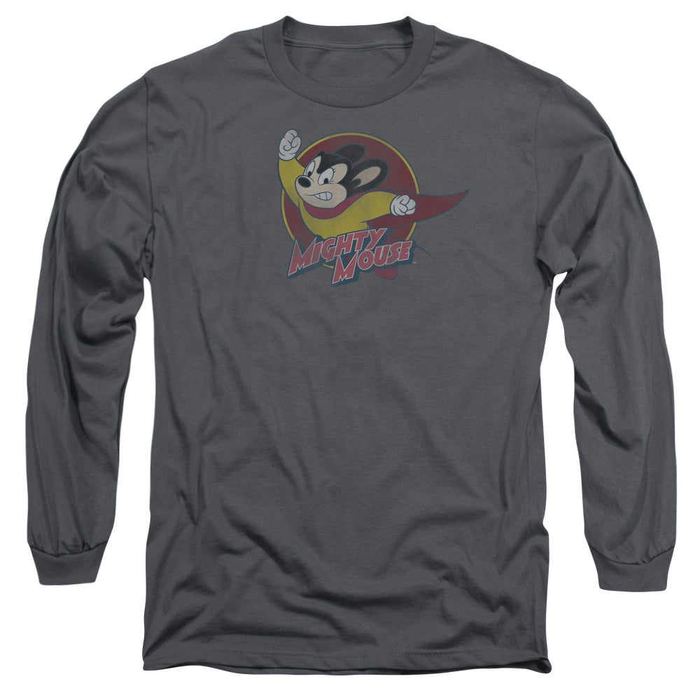 MIGHTY MOUSE/MIGHTY CIRCLE - L/S ADULT 18/1 - CHARCOAL