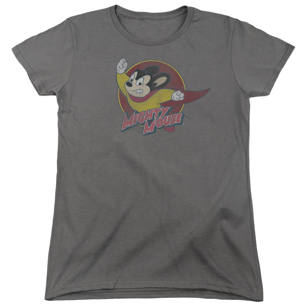 MIGHTY MOUSE/MIGHTY CIRCLE - S/S WOMENS TEE - CHARCOAL