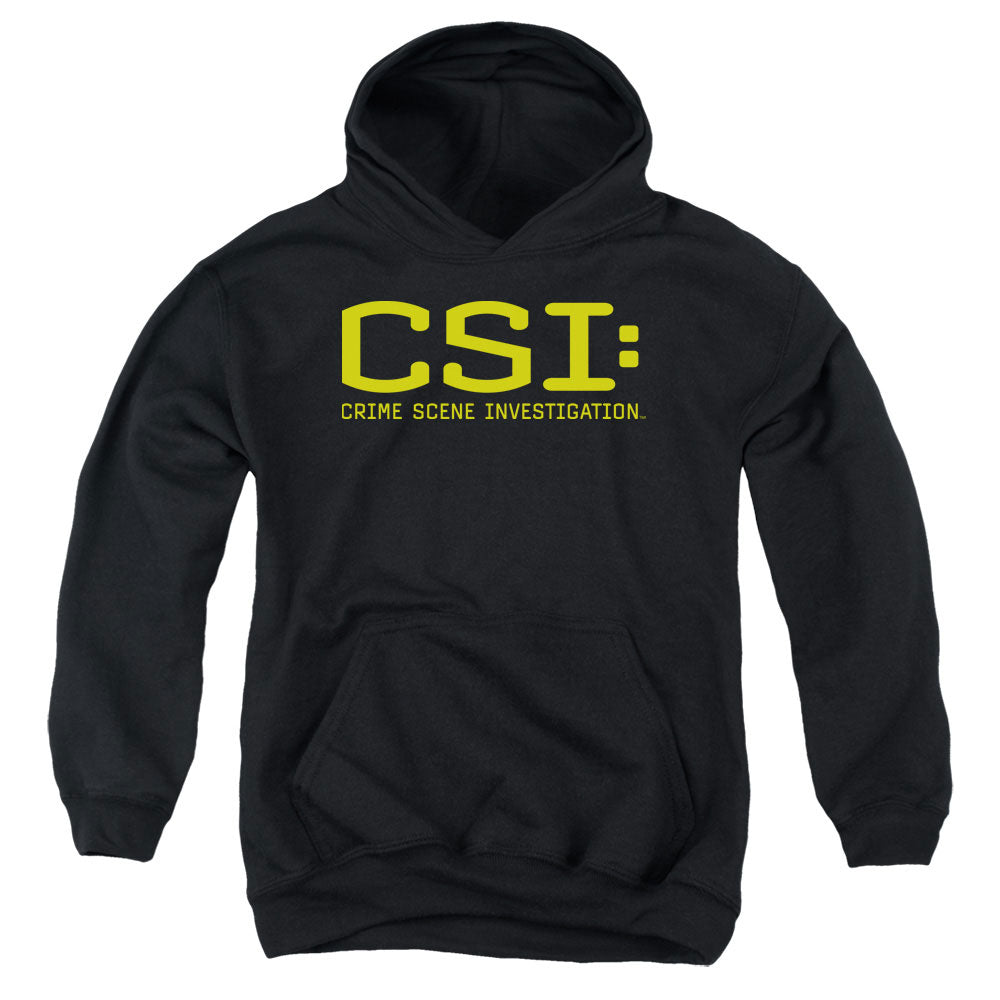 CSI/LOGO - YOUTH PULLOVER HOODIE - BLACK