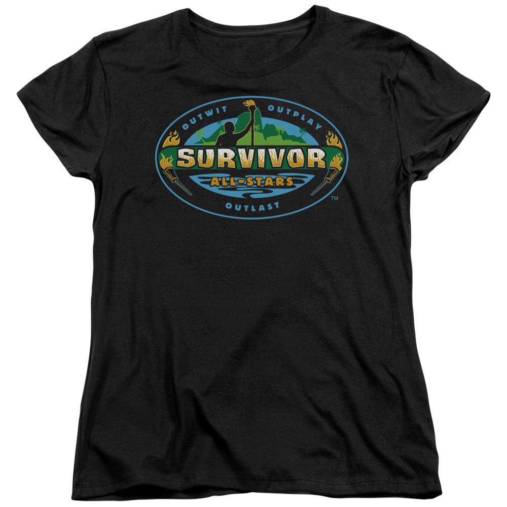 SURVIVOR/ALL STARS - S/S WOMENS TEE - BLACK