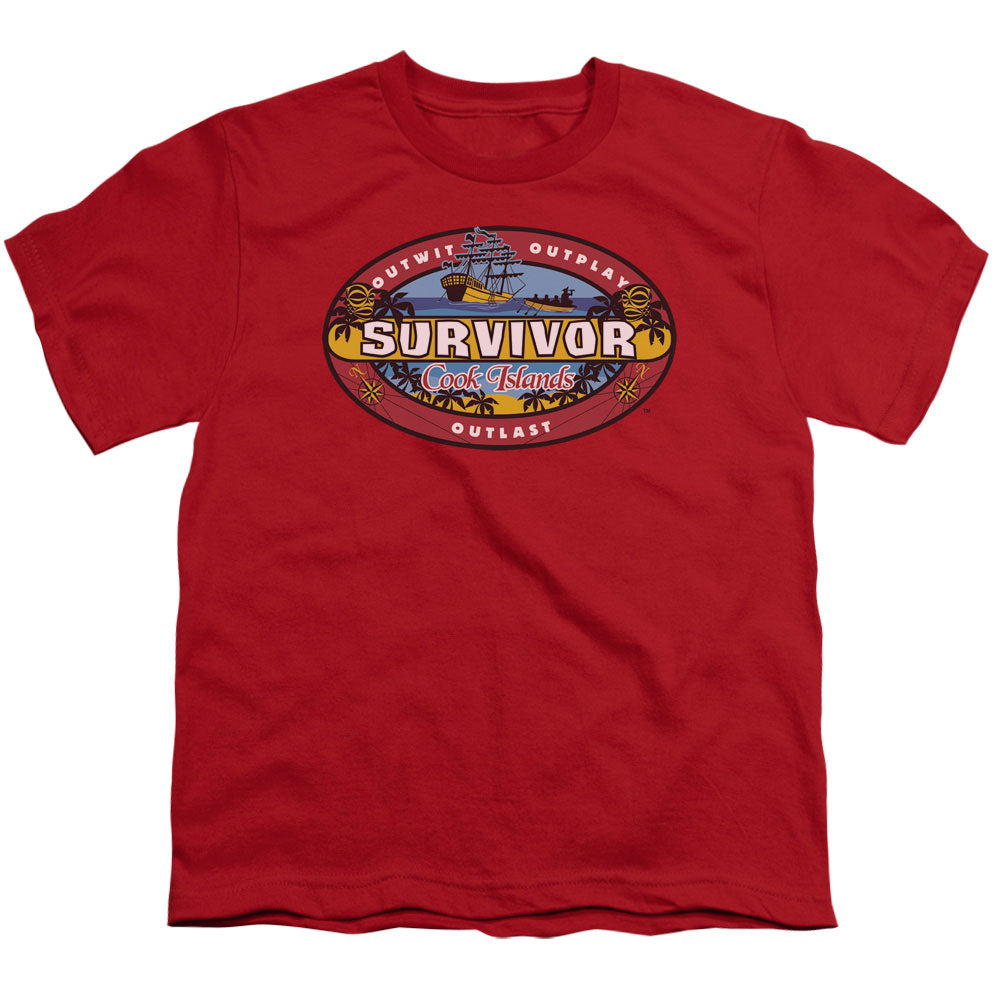 SURVIVOR/COOK ISLANDS - S/S YOUTH 18/1 - RED