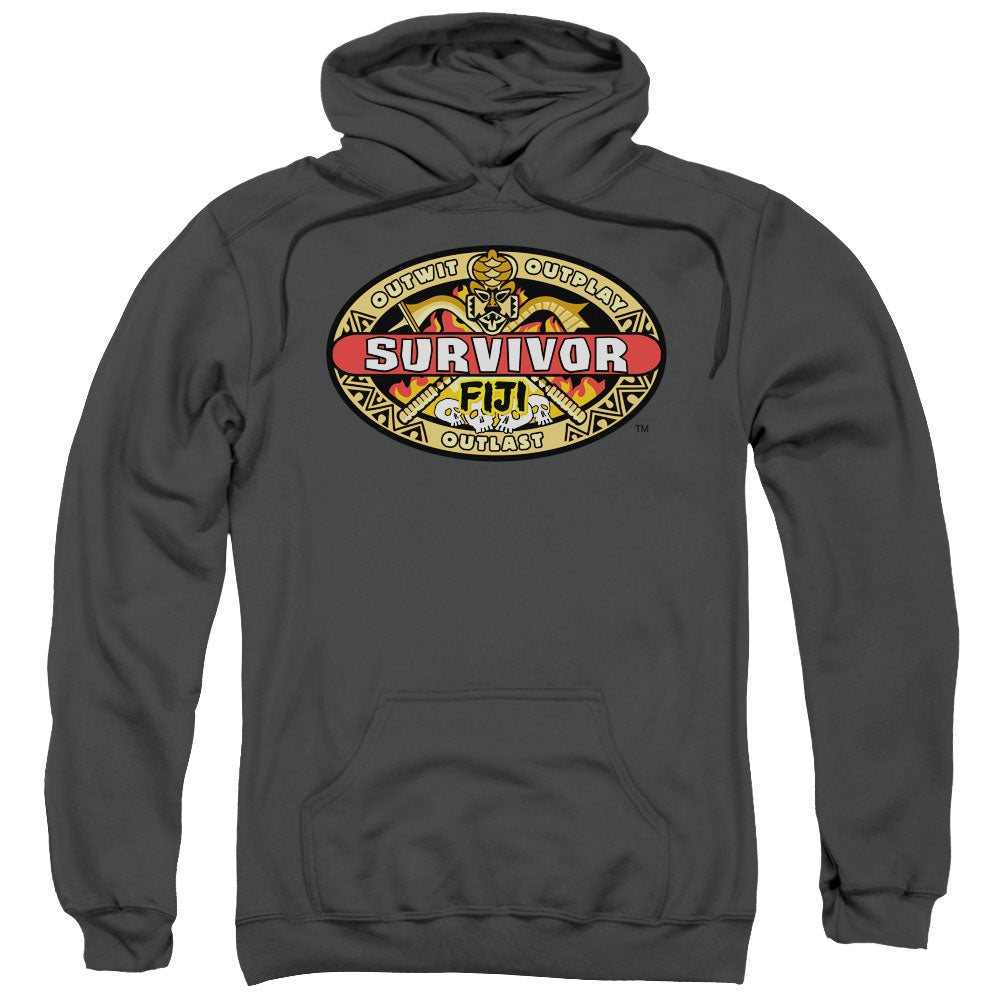 SURVIVOR/FIJI - ADULT PULLOVER HOODIE - CHARCOAL