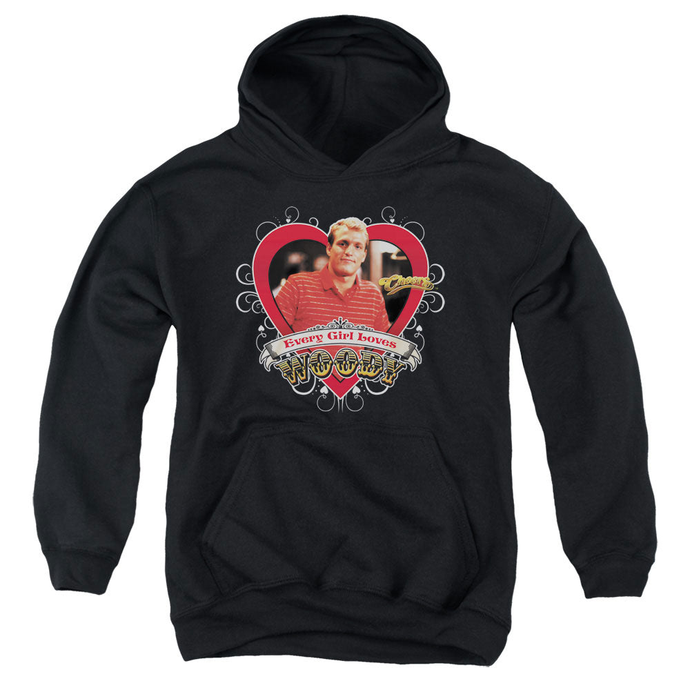 CHEERS/WOODY -  YOUTH PULLOVER HOODIE  - BLACK