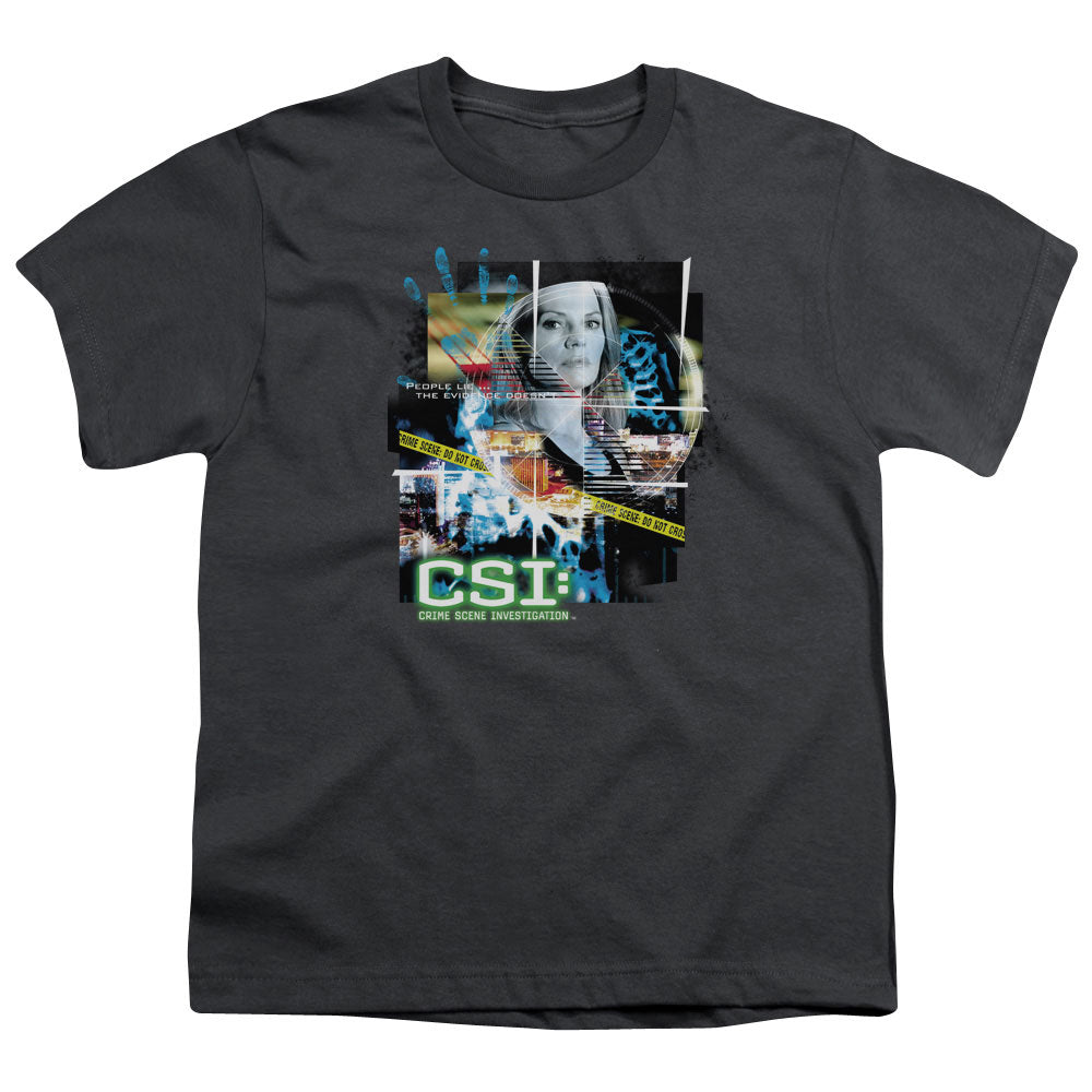CSI/EVIDENCE COLLAGE - S/S YOUTH 18/1 - CHARCOAL