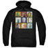 STAR TREK/ALIEN SQUARES - ADULT PULLOVER HOODIE - BLACK