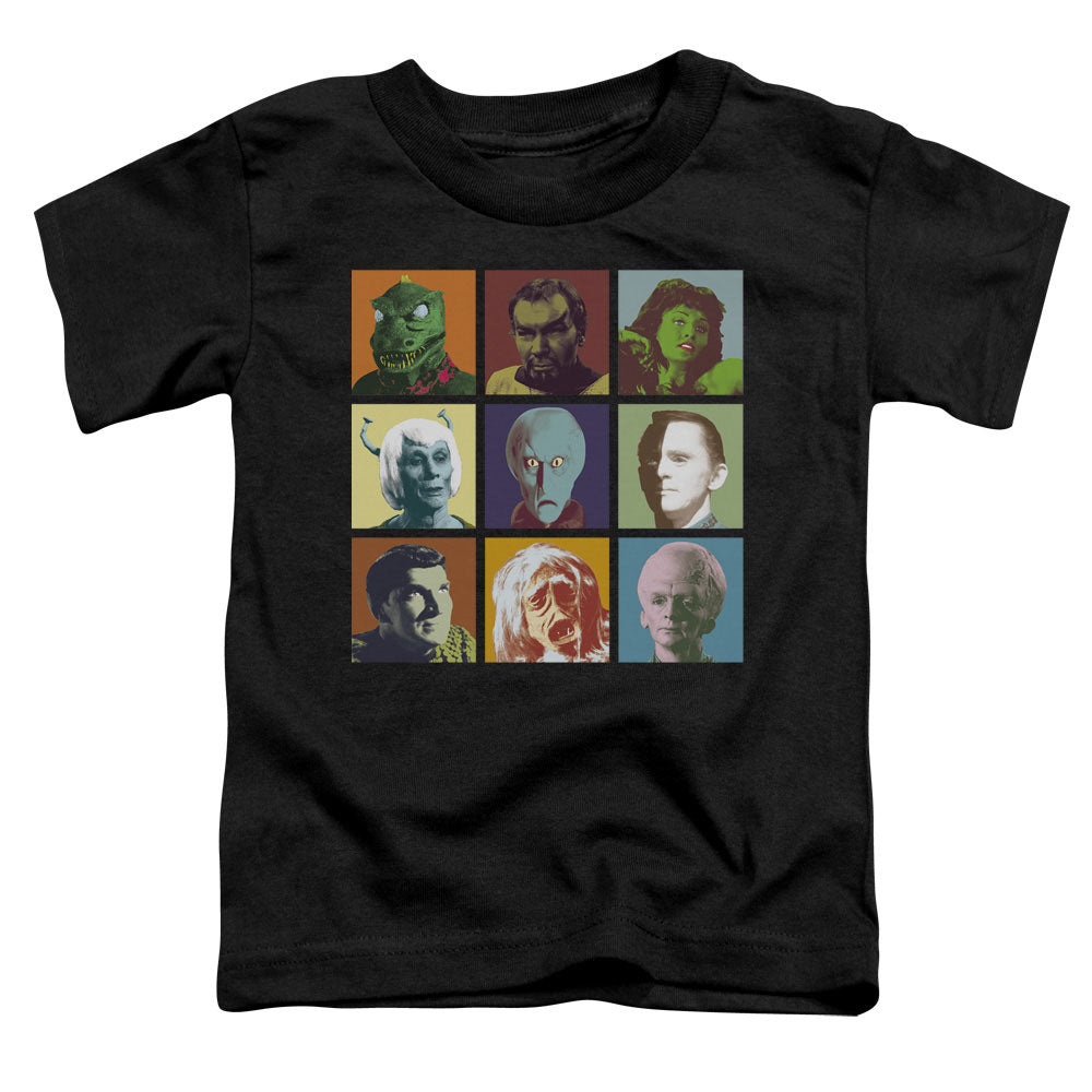 STAR TREK/ALIEN SQUARES - S/S TODDLER TEE - BLACK