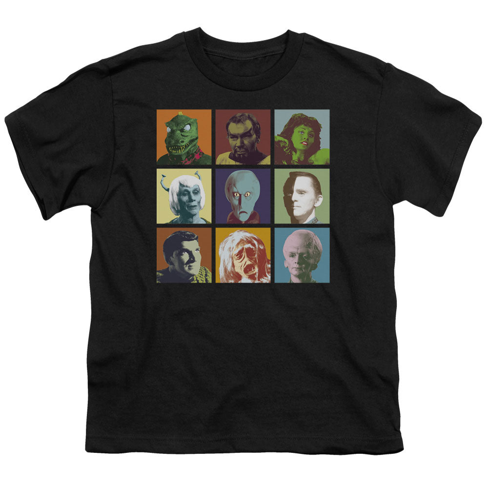 STAR TREK/ALIEN SQUARES - S/S YOUTH 18/1 - BLACK