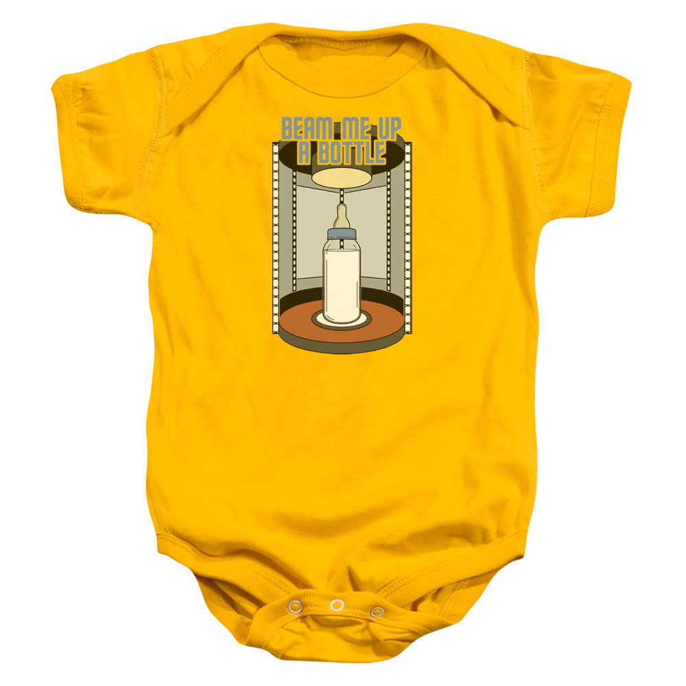 STAR TREK/BOTTLE BEAM UP - INFANT SNAPSUIT - GOLD