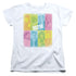 90210/COLOR BLOCK OF FRIENDS - S/S WOMENS TEE - WHITE