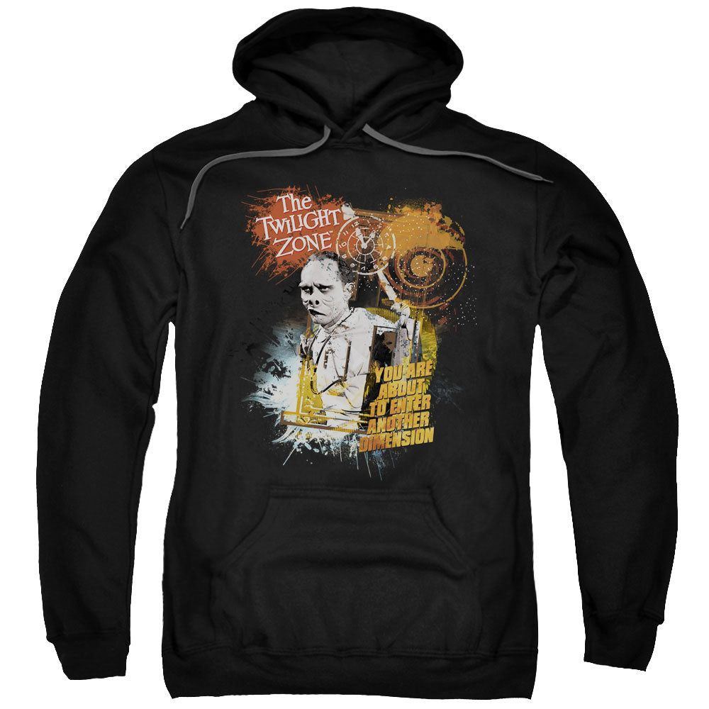TWILIGHT ZONE/ENTER AT OWN RISK - ADULT PULLOVER HOODIE - BLACK