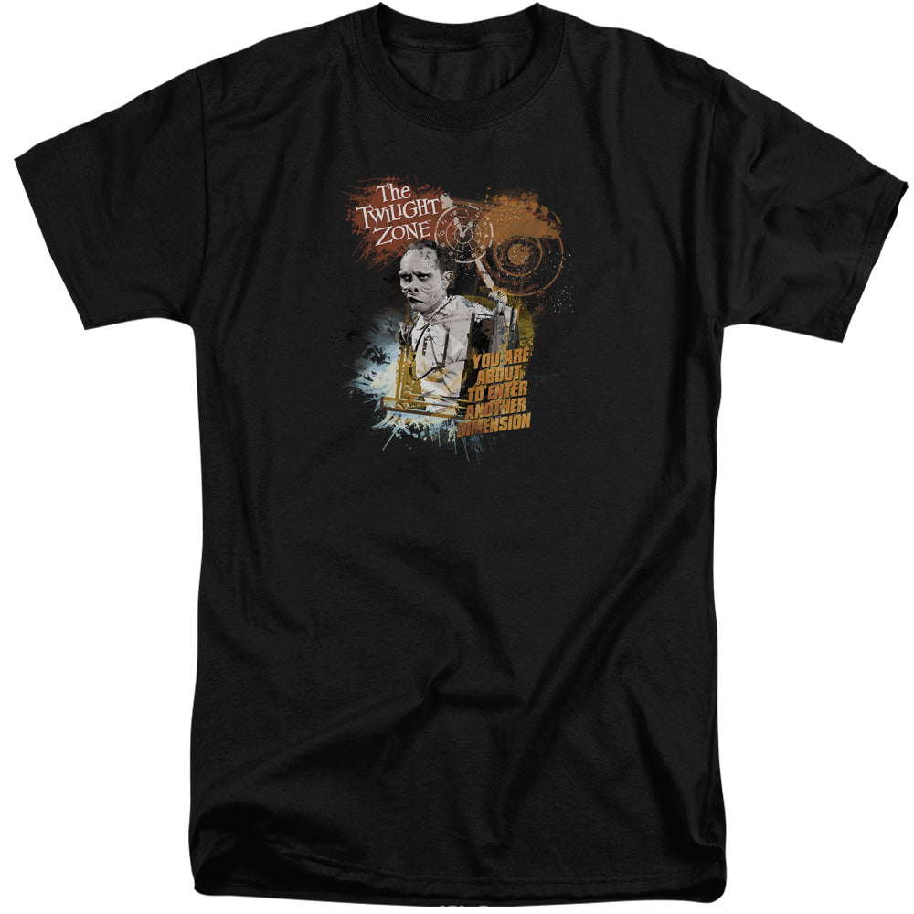 TWILIGHT ZONE/ENTER AT OWN RISK - S/S ADULT TALL 18/1 - BLACK