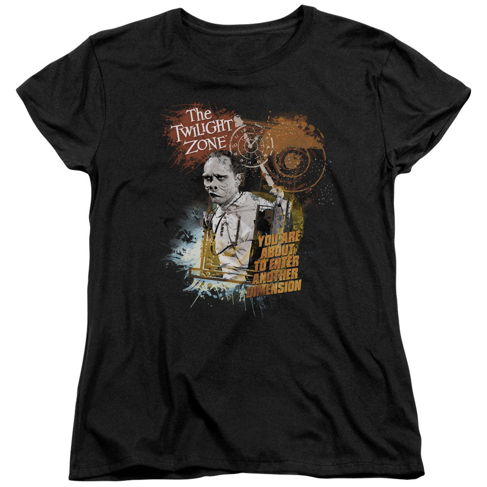 TWILIGHT ZONE/ENTER AT OWN RISK - S/S WOMENS TEE - BLACK