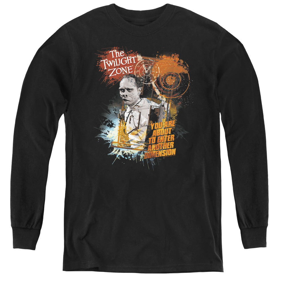 TWILIGHT ZONE/ENTER AT OWN RISK - YOUTH LONG SLEEVE TEE - BLACK