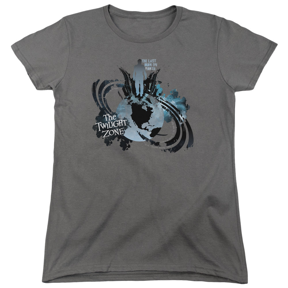 TWILIGHT ZONE/LAST MAN ON EARTH - S/S WOMENS TEE - CHARCOAL