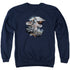 TWILIGHT ZONE/SCIENCE&AMP;SUPERSTITION - ADULT CREWNECK SWEATSHIRT - NAVY